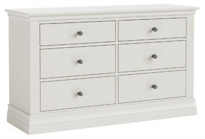Product photograph of Bordeaux Cotton 6 Drawer Wide Chest from Choice Furniture Superstore