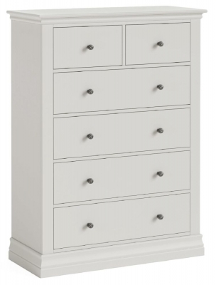 Product photograph of Helston Cotton White 2 4 Drawer Chest from Choice Furniture Superstore