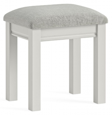 Product photograph of Bordeaux Cotton White Padded Dressing Stool from Choice Furniture Superstore