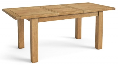 Product photograph of Burford Oak Compact 4 Seater Butterfly Extending Dining Table from Choice Furniture Superstore