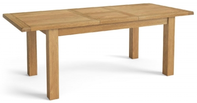 Product photograph of Belden Oak Large 8 Seater Butterfly Extending Dining Table from Choice Furniture Superstore