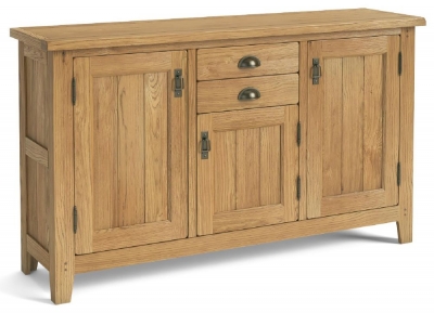 Product photograph of Burford Oak Large 3 Door 2 Drawer Large Sideboard from Choice Furniture Superstore