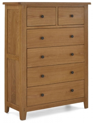 Product photograph of Burford Oak 2 4 Drawer Chest from Choice Furniture Superstore