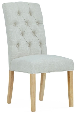 Product photograph of Burford Oak Natural Button Back Dining Chair Sold In Pairs from Choice Furniture Superstore