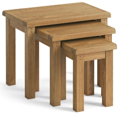 Product photograph of Belden Oak Nest Of Table from Choice Furniture Superstore