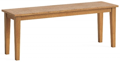 Product photograph of Fareham Oak 120cm Dining Bench from Choice Furniture Superstore