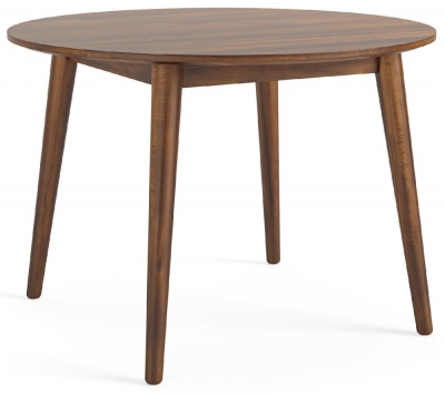 Product photograph of Harley Walnut Brown Round Dining Table - 2 Seater from Choice Furniture Superstore