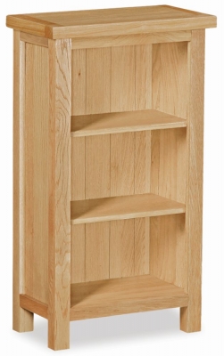 Product photograph of Cameron Natural Oak Low Narrow Bookcase 45cm Bookshelf With 2 Shelves from Choice Furniture Superstore