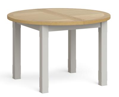 Guilford Country Grey And Oak 4 Seater Round Extending Dining Table