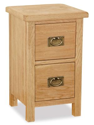 Product photograph of Salisbury Lite Natural Oak 2 Drawer Bedside Cabinet from Choice Furniture Superstore