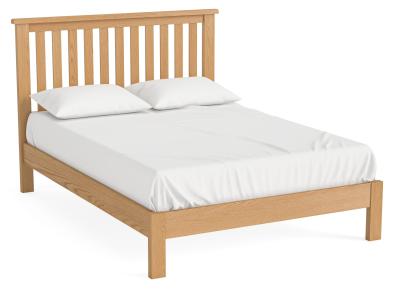 Salisbury Lite Natural Oak 4ft 6in Double Low Foot End Slatted Bed Frame