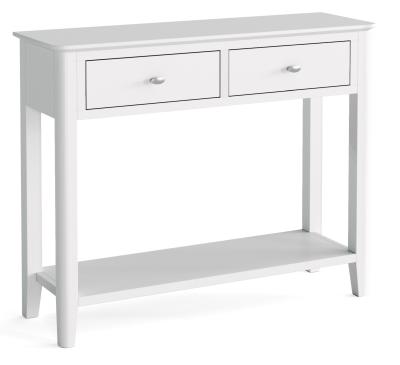 Hampstead White Painted 2 Drawer Console Table