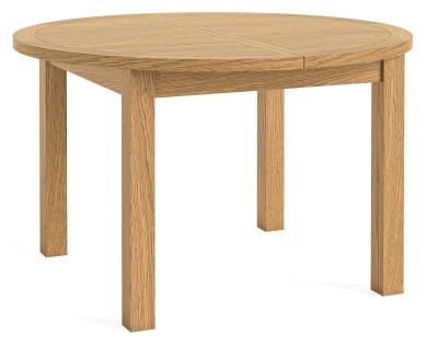 Product photograph of Burford Oak 4-6 Seater Round Extending Dining Table from Choice Furniture Superstore