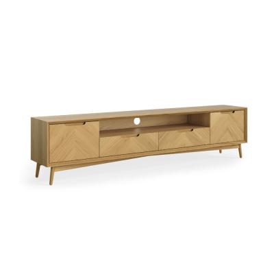 Valencia Oak Herringbone 210cm Extra Large Storage Tv Unit