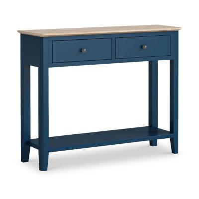 Marlow Blue Painted 2 Drawer Console Table
