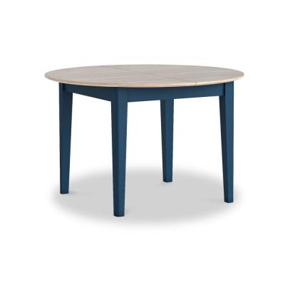 Marlow Blue Painted 46 Seater Round Extending Dining Table 120cm155cm