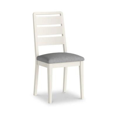 2 X Marlow White Painted Ladder Back Dining Chair