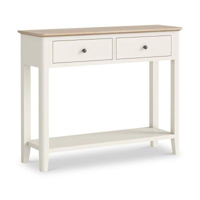 Marlow White Painted 2 Drawer Console Table