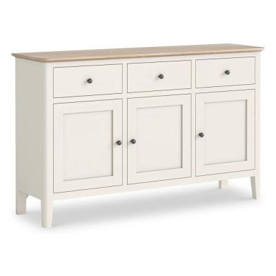 Marlow White Painted 3 Door Large Sideboard 130cm