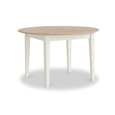 Marlow White Painted 46 Seater Round Extending Dining Table 120cm155cm