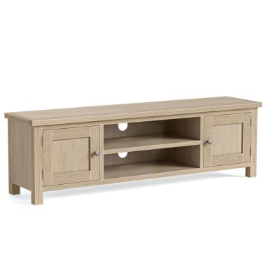 Modern Country Oak 160cm Large 2 Door Tv Unit