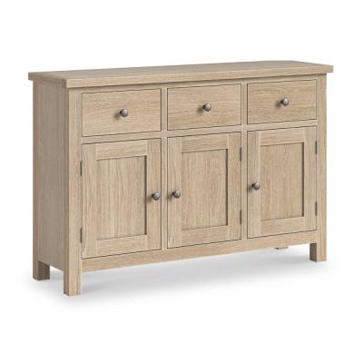 Modern Country Oak 3 Door Large Sideboard 120cm