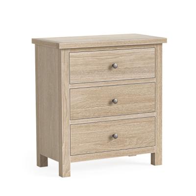Modern Country Oak 3 Drawer Chest