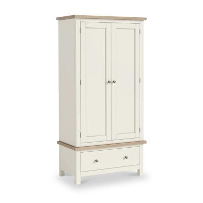 Modern White Painted 2 Door Gents Wardrobe