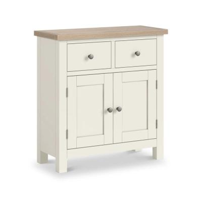 Modern White Painted 2 Door Small Sideboard 75cm