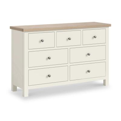 Modern White Painted 34 Drawer Wide Chest