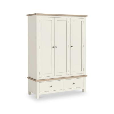 Modern White Painted 3 Door Triple Wardrobe