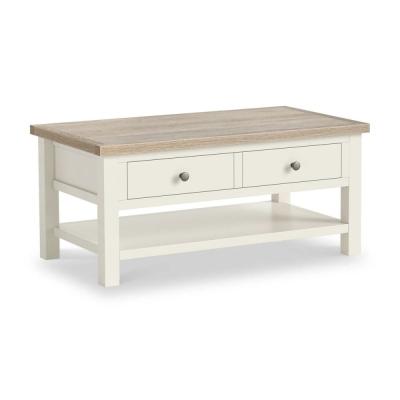 Modern White Painted Storage Coffee Table