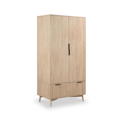 Enzo Oak Grooved 2 Door Gents Wardrobe