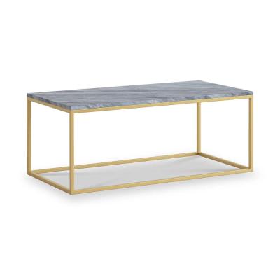 Marmora Grey Marble And Gold Coffee Table