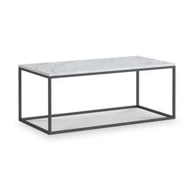 Marmora White Marble And Grey Coffee Table