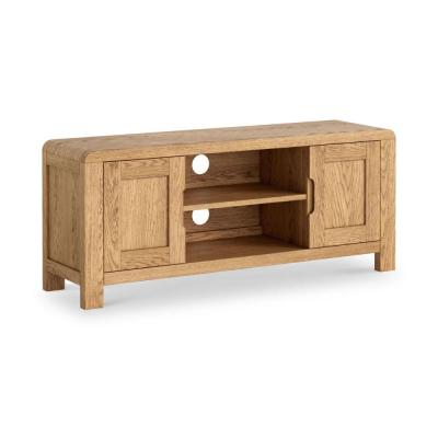 Thurlestone Curved Oak Storage Tv Unit 120cm