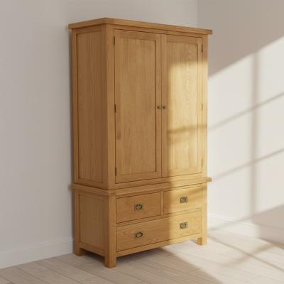 Salisbury Premium Oak 2 Door 3 Drawer Wardrobe