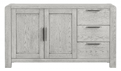 Amsterdam Grey Washed Oak 140cm Medium Sideboard 2 Doors