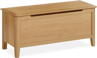 Product photograph of Bath Oak Blanket Box from Choice Furniture Superstore