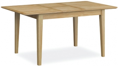Shaker Oak Dining Table, 120cm-160cm Seats 4 to 6 Diners Rectangular Extending Top