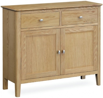 Product photograph of Bath Oak Small Sideboard With 2 Doors And 2 Drawers from Choice Furniture Superstore