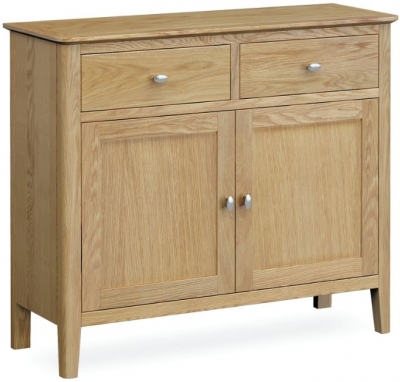 Shaker Oak Small Sideboard with 2 Doors and 2 Drawers