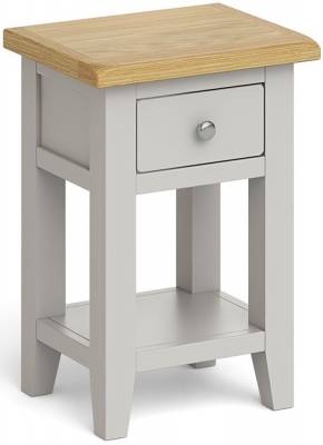 Product photograph of Guilford Grey 1 Drawer Lamp Table from Choice Furniture Superstore