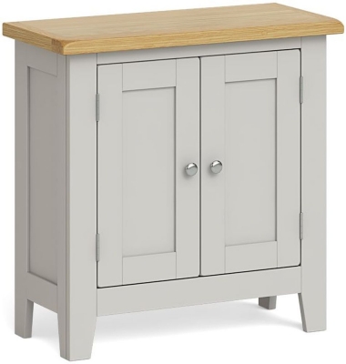 Product photograph of Cross Country Grey And Oak Mini Cupboard - 2 Door from Choice Furniture Superstore
