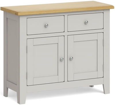 Cross Country Grey and Oak Small Sideboard with 2 Doors and 2 Drawers