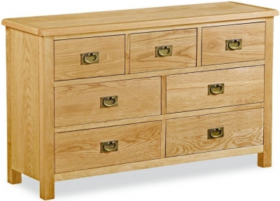 Product photograph of Addison Lite Natural Oak Chest Of Drawers 3 4 Drawers from Choice Furniture Superstore
