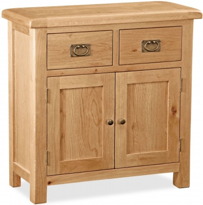 Product photograph of Addison Premium Oak 85cm Compact 2 Door Sideboard from Choice Furniture Superstore