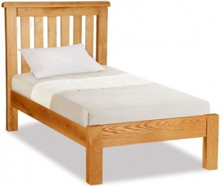 Product photograph of Addison Natural Oak 3ft Low Foot End Slatted Bed Frame from Choice Furniture Superstore