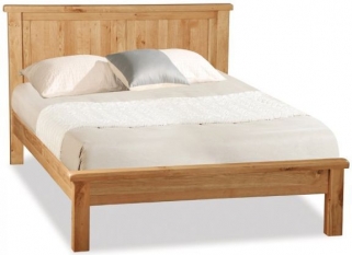 Product photograph of Salisbury Premium Oak Panel Bed - Sizes Available from Choice Furniture Superstore