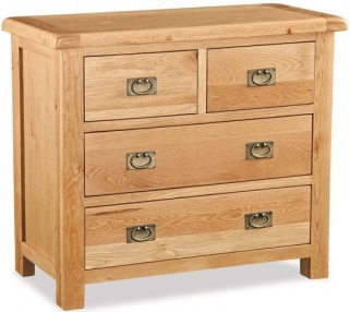 Product photograph of Addison Natural Oak Chest Of Drawers 2 2 Drawers from Choice Furniture Superstore